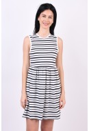 Rochie Only Onlmay Life Sl Peplum Night Sky Stripes Cloud Dancer